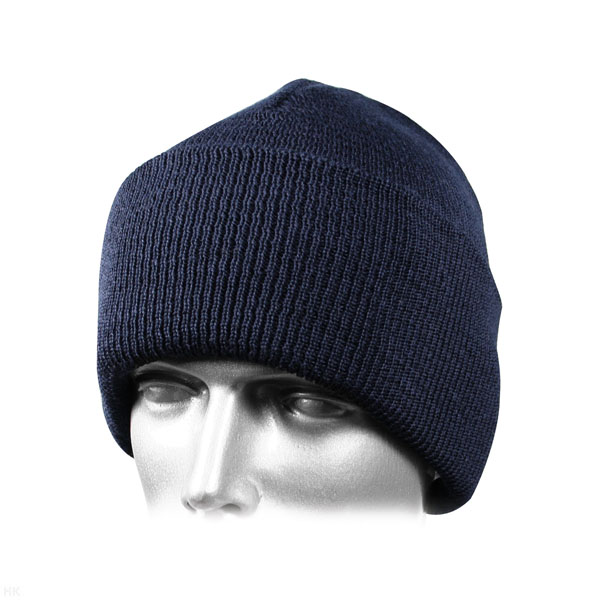 Шапка вязаная "армейская" синяя п/ш