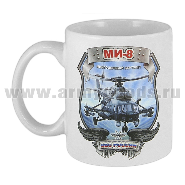 Кружка фарф. (0,3 л) ВВС России (МИ-8)