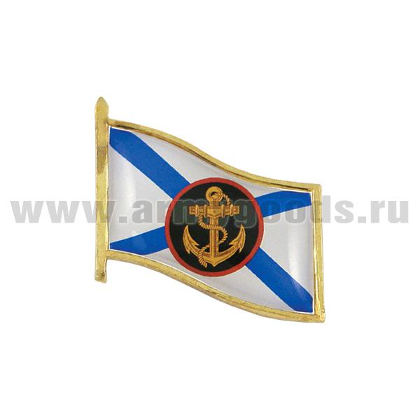 Значок мет. Флажок МП, заливка смолой, на пимсе