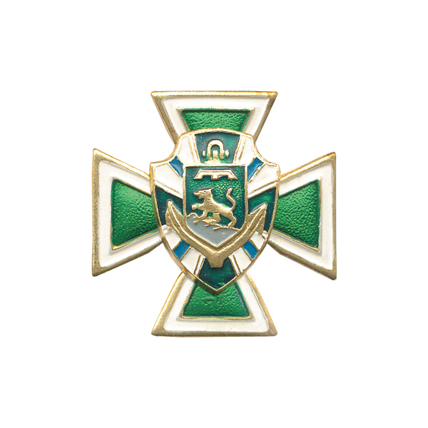 Значок мет. серии ПВ Крест с накл. симв. ПО