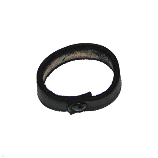 Шлевка (колечко) для ремня кожаная черная