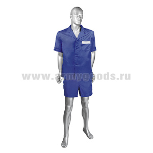 Костюм тропический ВМФ СССР (рубашка кор. рукав + шорты) голубой/синий - по наличию на складе