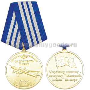 Медаль Морскому летчику - ветерану "холодной войны" на море (Морская авиация ВМФ За доблесть в небе)