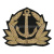 Кокарда канит. лат. Морской флот (якорь, 8 листиков, без звезды)