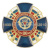 Значок мет. 80 лет ВДВ России 1930-2010 (синий крест, смола, с накл. на фоне триколора)