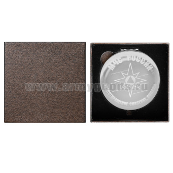 Зеркало карманное с лазерной гравировкой МЧС России (Предотвращение, спасение, помощь)