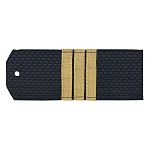 Погоны синие с нашитым латунным галуном (сержант) на пластике