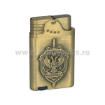 Зажигалка газовая бронзовая (двойное пламя) ФСБ