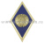 Значок мет. Ромб РБ Высшее образование синий с золотым кантом (латунь, хол.эм. с накладным гербом РБ)