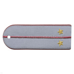 Погоны «машинная вышивка» из рубаш. ткани ФСИН светло-серые с 1 вышит. крап. просв. с вышит. звездами (лейтенант)