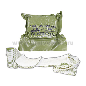 Пакет перевязочный медицинский индивидуальный стерильный с эластичным бандажом ППИ(Э)-(10)