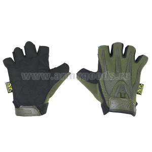 Перчатки с обр/пал тактические Mechanix Wear M-Pact с накладками из термопластичной резины оливковые
