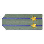 Погоны «машинная вышивка» из рубаш. ткани оливк. с 2 вышит. вас. просв. с вышит. звездами (подполковник)