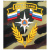 Футболка с вышивкой на груди МЧС России (эмблема с флагом) зел. КМФ