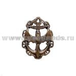 Значок мет. Летуч. мышь на якоре, в цепи, без глобуса (литье)