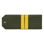 Погоны оливк. с нашитым желт.шелковым галуном (мл. сержант) на пластике