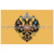 Флаг Герб Рос.империи на оранжевом поле (90х135 см)