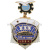 Медаль 50 лет СССР ХХХ 1984 (на подвеске - чайка на шестеренке) ПЛ на синем фоне, гор.эм.