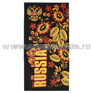 Пол-це махрово-велюровое National Team Russia (цветочный орнамент) (75 x 150 см)
