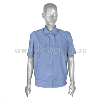 Рубашка форм. офиц. женская (кор.рук.) голубая ФСБ/ПС ФСБ р-ры с 43
