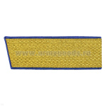 Погоны парадные зол. мет. со скошенным верхним краем (васильковый кант) 17 см