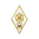 Значок мет. Ромб Академия МВД, хол. эм.