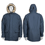 Кртк зим. Штабная синяя ("таслан" 100% п/э / синтепон 400 гр/м2) цвет нестандарт - с отливом морская волна