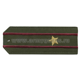 Погоны «машинная вышивка» оливк. (ткань rip-stop) c 2 вышит. краповым просв. с вышитыми звездами (майор) на костюм офисный