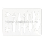 Трафарет тактический (210х150 мм) Вертолеты Ми-24, Ми-8, Ансат