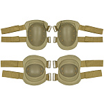 Комплект защитный (наколенники и налокотники жесткие) песочный (накладки овальные)