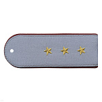 Погоны «машинная вышивка» из рубаш. ткани ФСИН светло-серые с крап. кантом с вышит. звездами (ст. прапорщик)