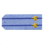 Погоны «машинная вышивка» из рубаш. ткани ФСБ голуб. с вышит. 2 вас. просв. с вышит. звездами (подполковник)