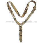 Ремень оружейный одноточечный с резинками тактический "мультикам" 