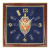 Часы подарочные вышитые на бархате в багетной рамке 35х35 см (ФСБ)