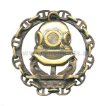 Значок мет. Водолаз, в цепи (бол., литье)