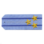 Погоны «машинная вышивка» из рубаш. ткани ФСБ голуб. с вышит. 2 вас. просв. с вышит. звездами (полковник)