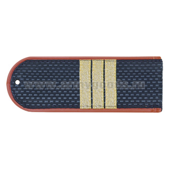 Погоны серо-син. крап. кант (ФСИН на китель) с нашит. металлиз. текстил. гал (сержант) пластик