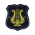 Шеврон пласт Военно-оркестровая служба ВС (иссиня-черный с голубым кантом) щит