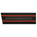 Погоны черные 2 красн. пр. (со скосом) 15,5 см