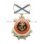 Медаль МП (якорь МП бол. на черн.фоне) (на планке - андр. флаг мет.)