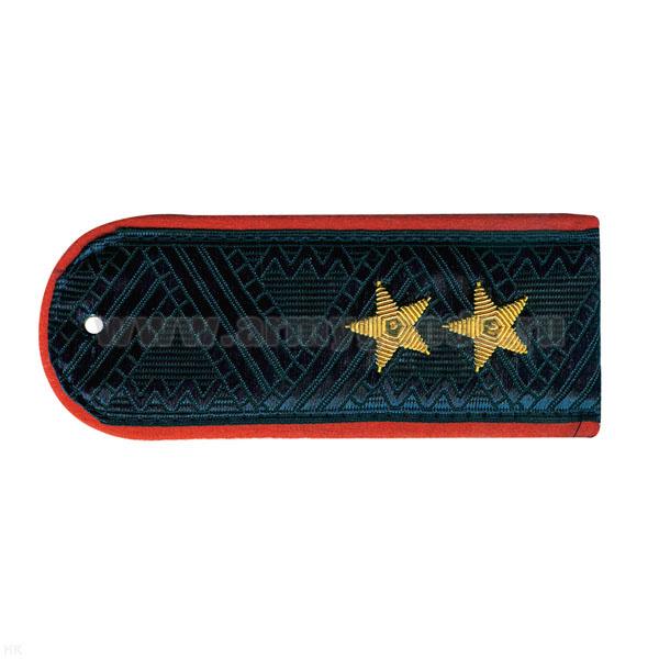 Погоны Полиции (ОВД) генерал-лейтенант на китель (темно-синие с красным кантом)
