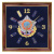 Часы подарочные вышитые на бархате в багетной рамке 35х35 см (СВР Отечество Доблесть Честь)