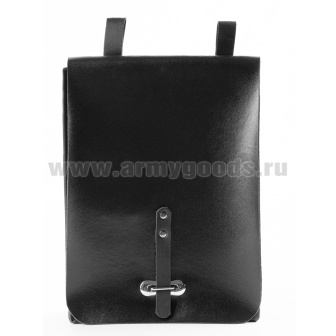 Сумка полевая сержантская кожзам. черная