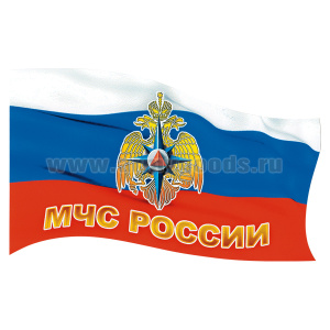 Наклейка в виде флага МЧС России