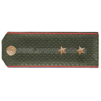 Погоны оливк. красный кант, укомпл. мет. фурнитурой (прапорщик) пластик