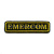 Нашивка на грудь вышит. Emercom (желт. буквы и окантовка) дл. 12,5 см