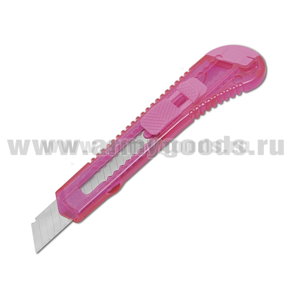 Нож канцелярский с лезвием 18 мм (цвета в ассортименте)