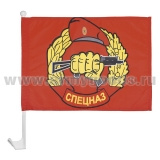 Флажок на автомобильном флагштоке Спецназ (ВВ МВД, красный фон)