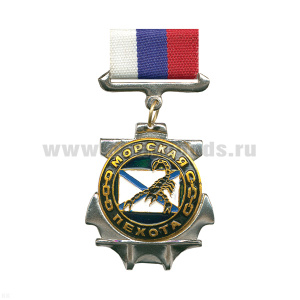Медаль МП (скорпион) (на планке - лента РФ)