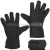 Перчатки зимние флисовые с иск. мехом черные (с утяжкой)
